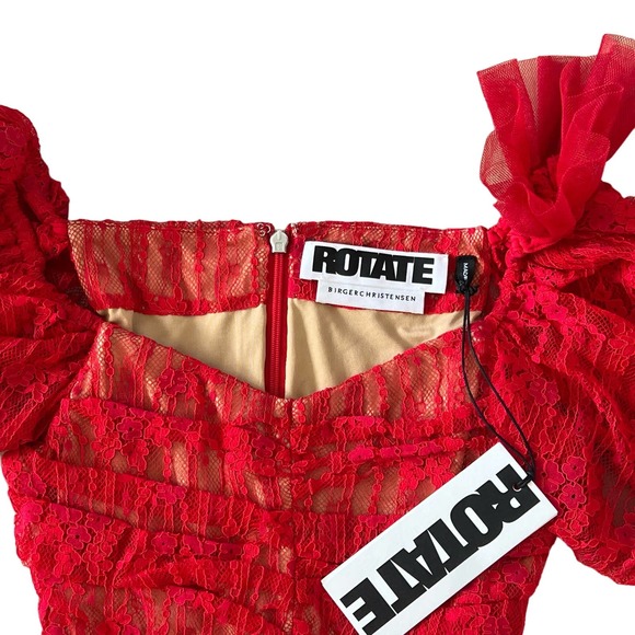 Rotate Enya Dress Red - Picture 5 of 6